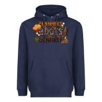 Navy flannels boots and bonfires Heavyweight Hoodie - CowGirlArtShop