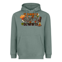 Sage flannels boots and bonfires Heavyweight Hoodie - CowGirlArtShop