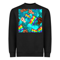 Black Pride lgbtq hands with flag seamless pattern Heavyweight Sweatshirt - BundleAndBundleShop