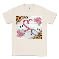 Natural customized leopard floral nurse Classic Tee - MaliasSmallBusiness