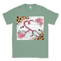 Sage customized leopard floral nurse Classic Tee - MaliasSmallBusiness