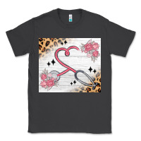 Smoke customized leopard floral nurse Classic Tee - MaliasSmallBusiness