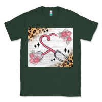 Sports Green customized leopard floral nurse Classic Tee - MaliasSmallBusiness