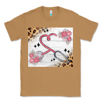 Toasted Coconut customized leopard floral nurse Classic Tee - MaliasSmallBusiness