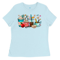 Baby Blue teacher coffee cups Ladies Tee - RanaPortraitStore