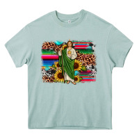 San Judas Leopard Cowhide Sunflower Background Heavy Core Tee | Teevron