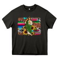 Asphalt san judas leopard cowhide sunflower background Heavy Core Tee - JahusDesignShop