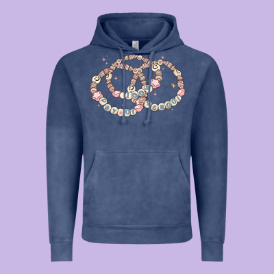 100 Days Of School Friendship Bracelet Vintage Hoodie Designed By Maliassmallbusiness