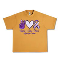 Peanut Butter Peace love cure Testicular Cancer Urban Heavy Tee - NancyCooperArtShop