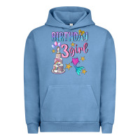 Pigment Pebble Blue birthday girl 3 Urban Hoodie - BundleAndBundleShop