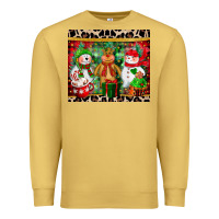 Antique Gold christmas snowman polar bear reindeer Premium Sweatshirt - CowGirlArtShop