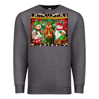 Charcoal Heather christmas snowman polar bear reindeer Premium Sweatshirt - CowGirlArtShop