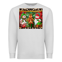 Dove Grey christmas snowman polar bear reindeer Premium Sweatshirt - CowGirlArtShop