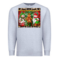 Heather Grey christmas snowman polar bear reindeer Premium Sweatshirt - CowGirlArtShop