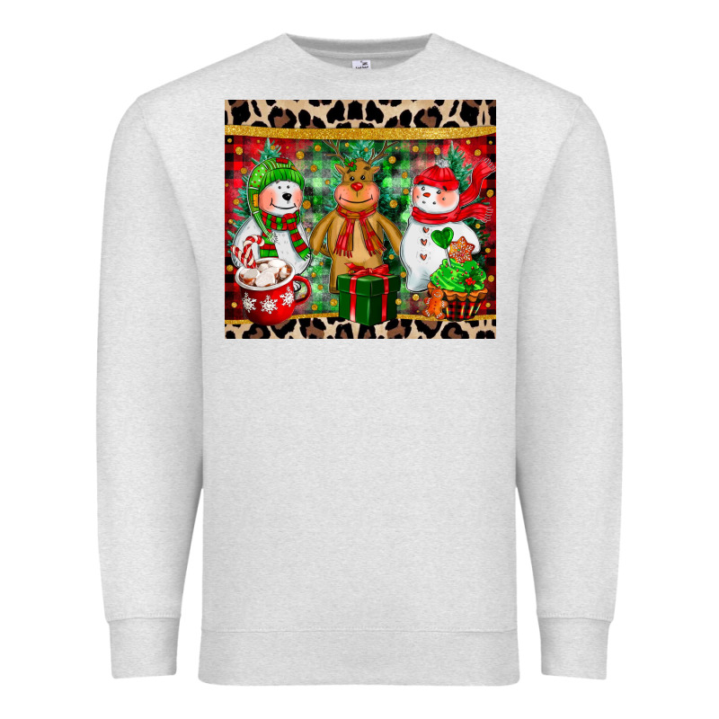Christmas Snowman Polar Bear Reindeer Premium Sweatshirt by CowGirlArtShop | Teevron