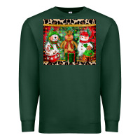 Sports Green christmas snowman polar bear reindeer Premium Sweatshirt - CowGirlArtShop