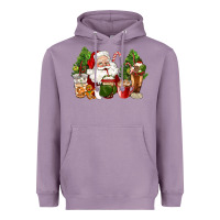 Lavender santa coffee cups christmas Heavyweight Hoodie - CowGirlArtShop