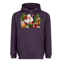 Plum santa coffee cups christmas Heavyweight Hoodie - CowGirlArtShop