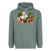 Sage santa coffee cups christmas Heavyweight Hoodie - CowGirlArtShop