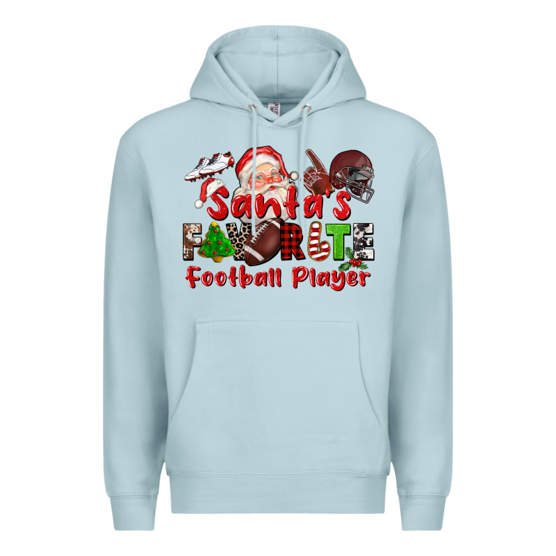 Santas Favorite  Football Player Premium Hoodie by CowGirlArtShop | Teevron