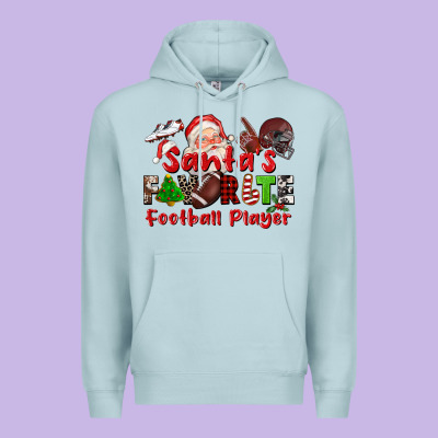 Santas Favorite  Football Player Premium Hoodie Designed By Cowgirlartshop