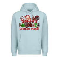 Blue Mist santas favorite  football player Premium Hoodie - CowGirlArtShop