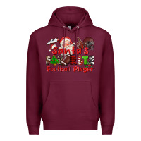 Burgundy santas favorite  football player Premium Hoodie - CowGirlArtShop