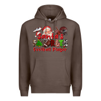 Coffee santas favorite  football player Premium Hoodie - CowGirlArtShop