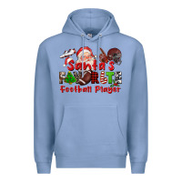 Colony Blue santas favorite  football player Premium Hoodie - CowGirlArtShop