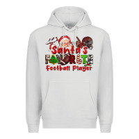 Dove Grey santas favorite  football player Premium Hoodie - CowGirlArtShop