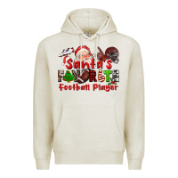 Oatmeal Heather santas favorite  football player Premium Hoodie - CowGirlArtShop