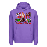 Purple santas favorite  football player Premium Hoodie - CowGirlArtShop