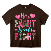 Chocolate Brown her fight is our fight Heavy Core Tee - JahusDesignShop