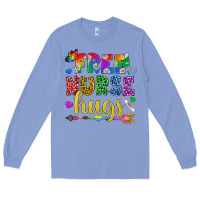 Colony Blue Free Nurse Hugs Pride LGBTQ+ Long Sleeve Tee - BundleAndBundleShop