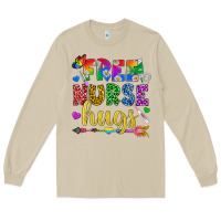 Mushroom Free Nurse Hugs Pride LGBTQ+ Long Sleeve Tee - BundleAndBundleShop