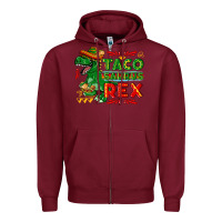 Burgundy Tacosaurus Rex Zipper Hoodie - texasbilliewilder