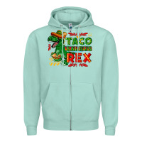 Seafoam Tacosaurus Rex Zipper Hoodie - texasbilliewilder