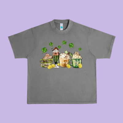 Patricks Day Coffee Urban Heavy Tee Designed By Maliassmallbusiness