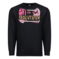 Black im a survivor cancer awareness Premium Sweatshirt - CowGirlArtShop