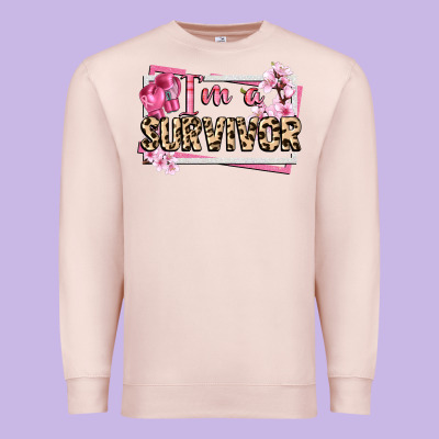 Im A Survivor Cancer Awareness Premium Sweatshirt Designed By Cowgirlartshop