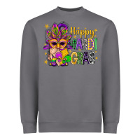 Storm Happy Mardi Gras With Gnome Heavyweight Sweatshirt - BundleAndBundleShop