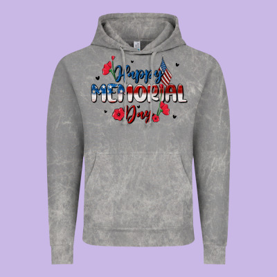 Happy Memorial Day Vintage Hoodie Designed By Maliassmallbusiness