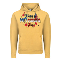 Vintage Mustard happy memorial day Vintage Hoodie - MaliasSmallBusiness