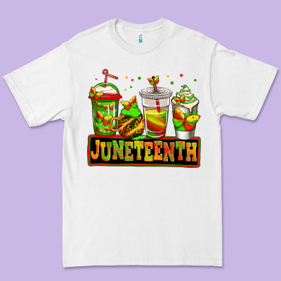 Juneteenth Afro Coffee Cups Premium Tee Designed By Jasminsmagicworld