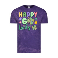 Cloud Purple happy go lucky Vintage Tee - MaliasSmallBusiness