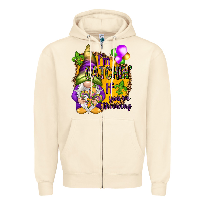 I'm Catching If You're Throwing Zipper Hoodie by NancyCooperArtShop | Teevron