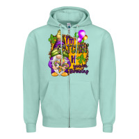 Seafoam I'm catching if you're throwing Zipper Hoodie - NancyCooperArtShop