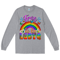 Heather Grey Western Free To Be Lgbtq Long Sleeve Tee - BundleAndBundleShop