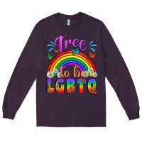 Plum Western Free To Be Lgbtq Long Sleeve Tee - BundleAndBundleShop