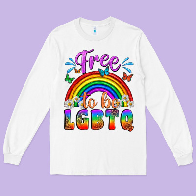 Western Free To Be Lgbtq Long Sleeve Tee Designed By Bundleandbundleshop